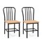 Armless Spindle Back Dining Chair Set Of 2 With Ergonomic Seat